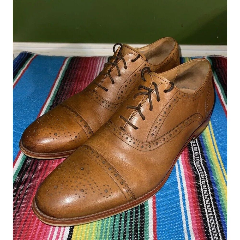 Warfield &‎ Grand Shoes Men 12 Marquette Cap Toe Oxfords Leather